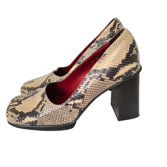 Donald J. Pliner Shoes - Donald J Pliner  Made in Italy Size 10 Leather Snakeskin Print Shoes